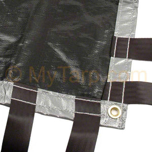 33' x 48' Hay Tarp - Silver Black Poly - UV Resistant Coated - New - Imported