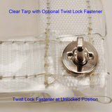 Twist Lock Fastener - Single #12 5/8" Steel Sheet Metal Screw - Single Stud Length - 10-Pack