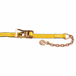 Kinedyne 2" x 30' Ratchet Strap with Chain Anchors - 513039