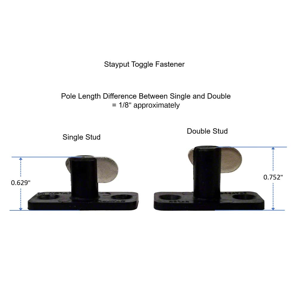 Stayput Toggle Tarp Fastener - For 3/8 inch Grommet Hole Size - 10-Pack