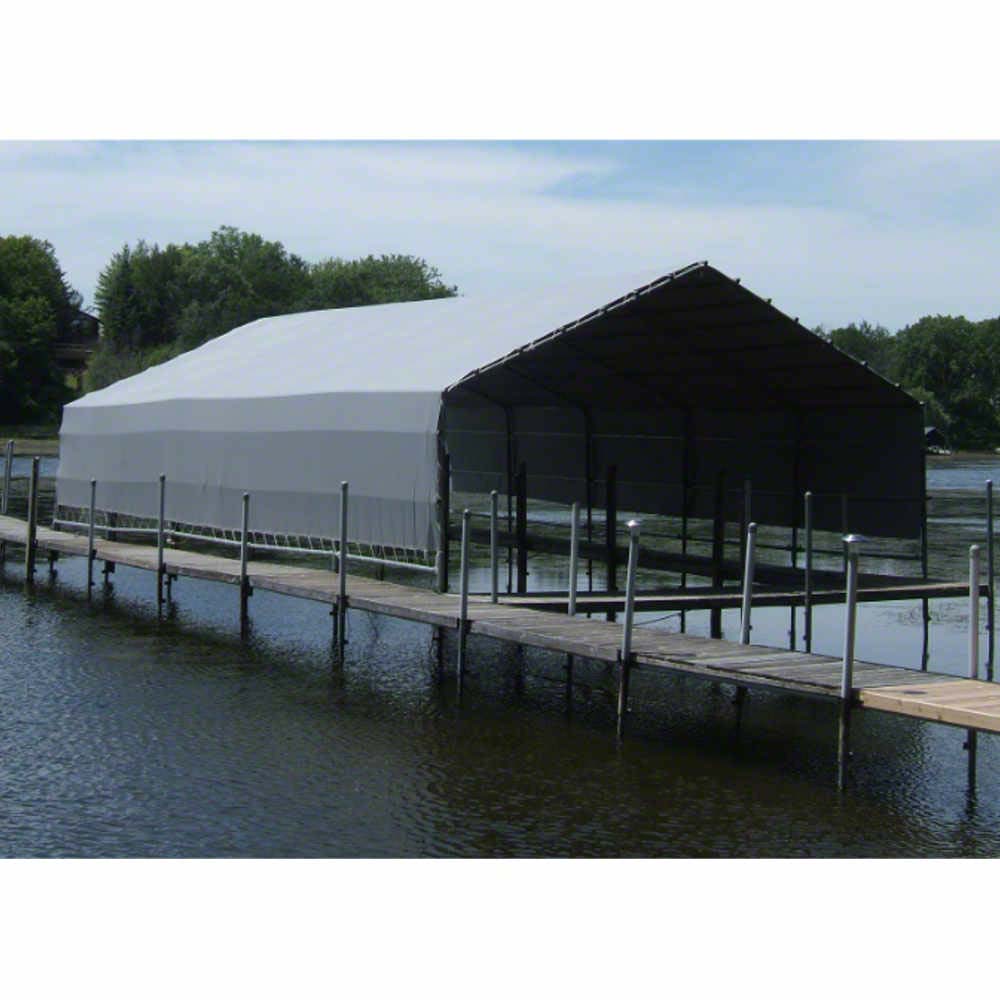 30' x 40' Boat Dock Cover Tarp - 18 oz Vinyl Coated Polyester - Grommet Every 1 ft - Made in USA