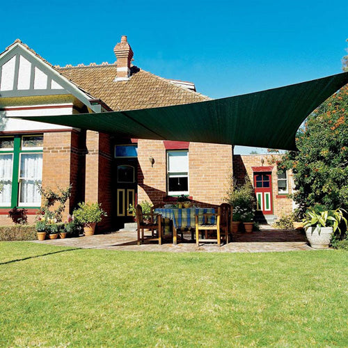 Shade sail create cool living space under the hot summer Sun