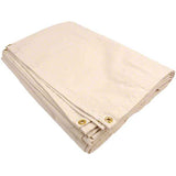Sigman 10' x 10' Canvas Drop Cloth With Grommets - Painters Tarp Drop Cloth - 10 oz Natural Cotton - Made in USA