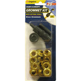 Grommet Tool Kit - Tarp Grommet Tools with Brass Plated Steel Grommets