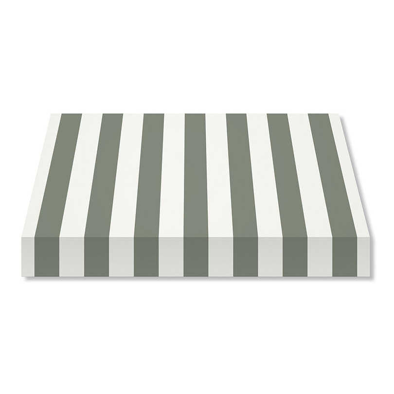 Recacril Acrylic Awning Fabric - R-061 - Stripes - White / Grey