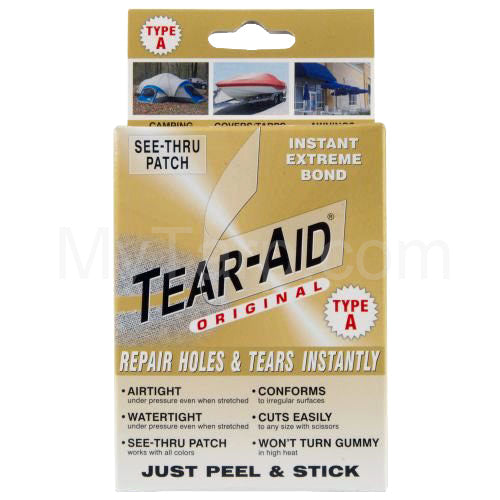 Tear-Aid Fabric Repair Patch - Clear - Type A - For Fabrics Other Than Vinyl