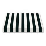 Recacril Acrylic Awning Fabric - R-017 - Stripes - White / Black