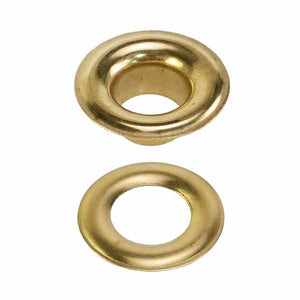 Brass Grommets - Sheet Metal Grommets with Plain Washers