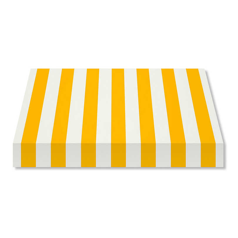 Recacril Acrylic Awning Fabric - R-055 - Stripes - White / Yellow