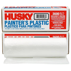 Husky 12' x 400' 0.31 MIL Painters Plastic Film Sheeting