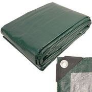 Clearance - 8' x 10' Green Silver Tarp