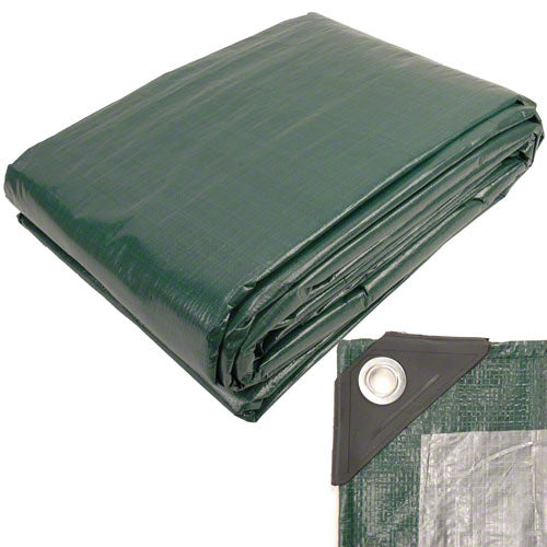 Clearance - 10' x 20' Green Silver Tarp