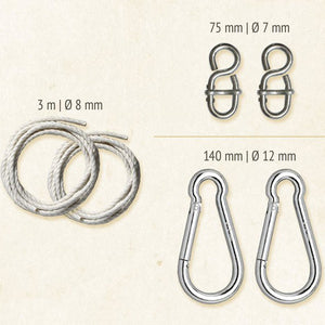 Coolaroo Stainless Steel Hammock Hardware Fixing Kit Basic