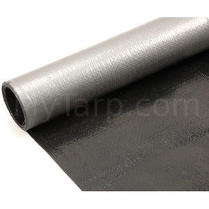Silver Black Poly Fabric - 6' Wide