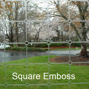 Clearance - Clear Vinyl Fabric 20 MIL - Square Emboss - 54" Width x 1 Yard