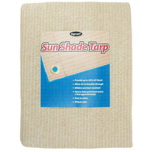 Sigman 6' x 8' Sun Shade Mesh Tarp - Coolaroo 90% UV Shading Wheat Color - Clearance