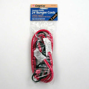 CargoLoc 24" Bungee Cords - Red Color - 2 Pack