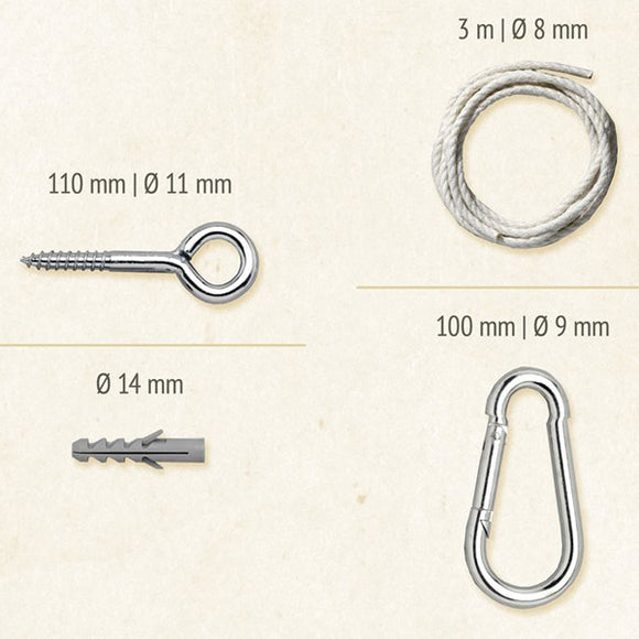 Coolaroo Stainless Steel Hammock Chair Hardware Fixing Kit 462444