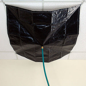 Sigman 3' x 3' Drain Tarp - Roof Ceiling Leak Diverter Tarp - Silver Black