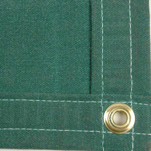 Sigman 18' x 24' Heavy Duty Cotton Canvas Tarp 18 OZ - Green - Made in USA