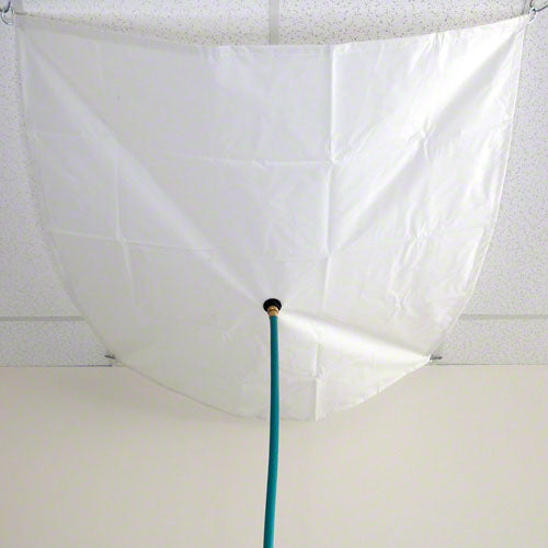 10' x 10' Drain Tarp - 13 oz Flame Retardant Translucent Vinyl